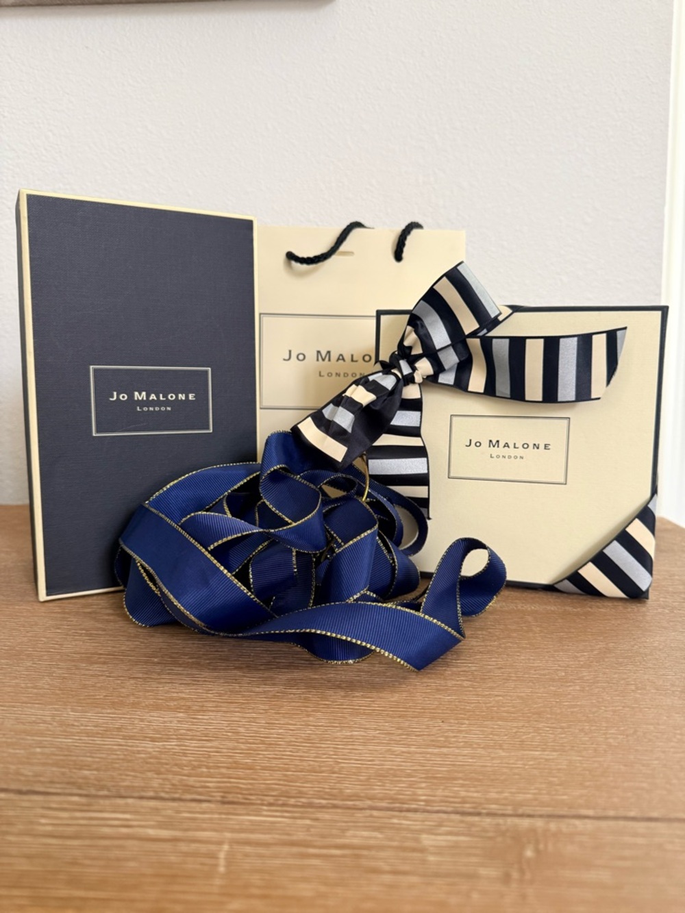 Jo Malone Empty Gift Boxes and Bag with Ribbons